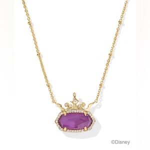 Disney | Kendra Scott Elisa Princess Short Gold Pendant in Mauve Mother-of-Pearl